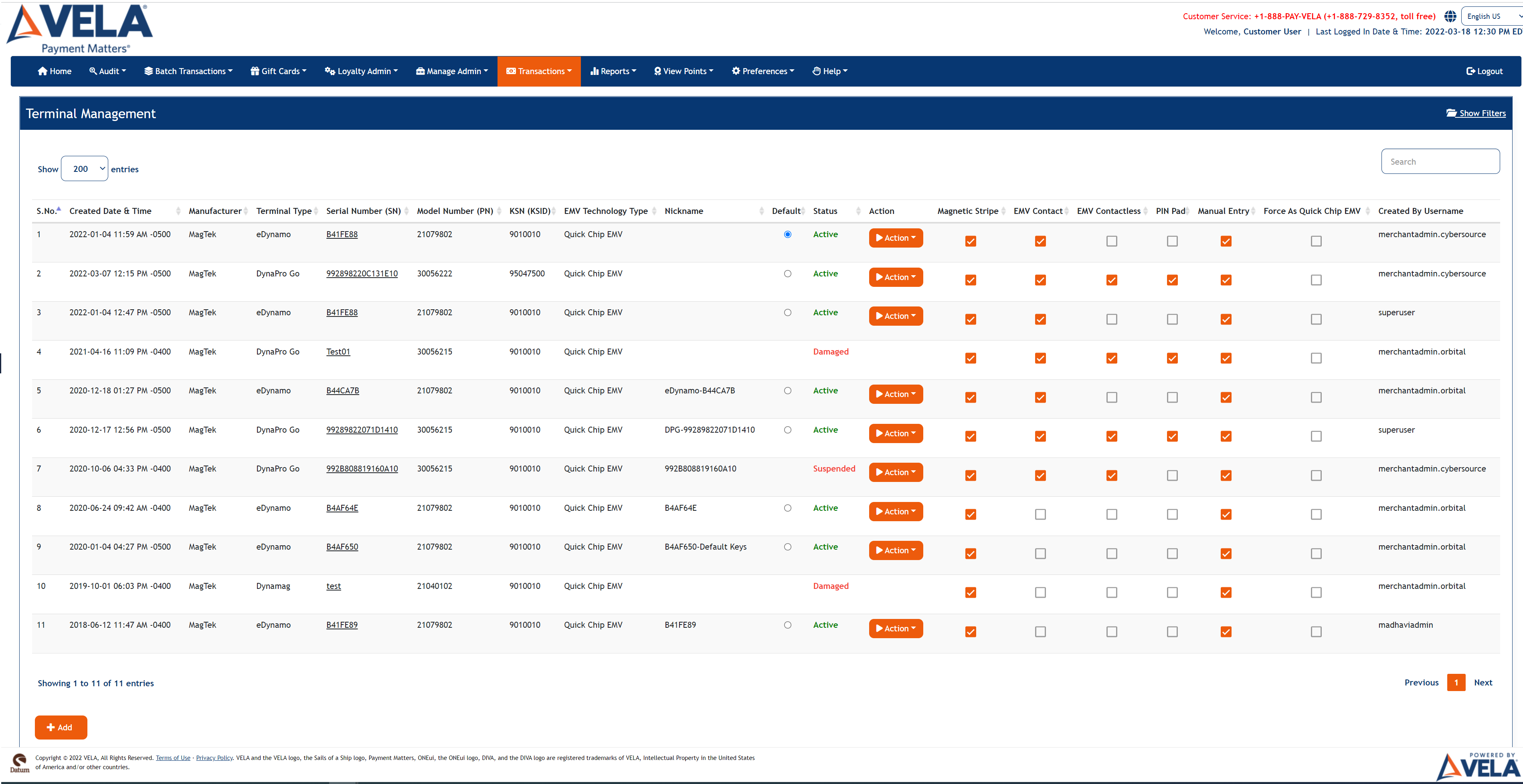 POS Terminal Management