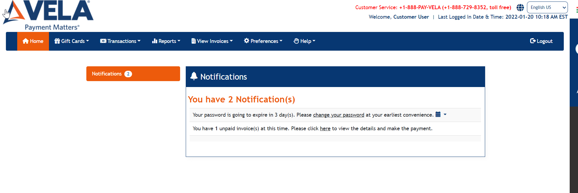 Password Expiration Warning